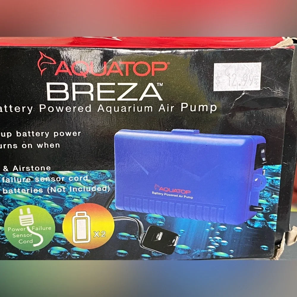 Aquatop BREZA Battery Powered Aquarium Air Pump with AC Power Failure Sensor